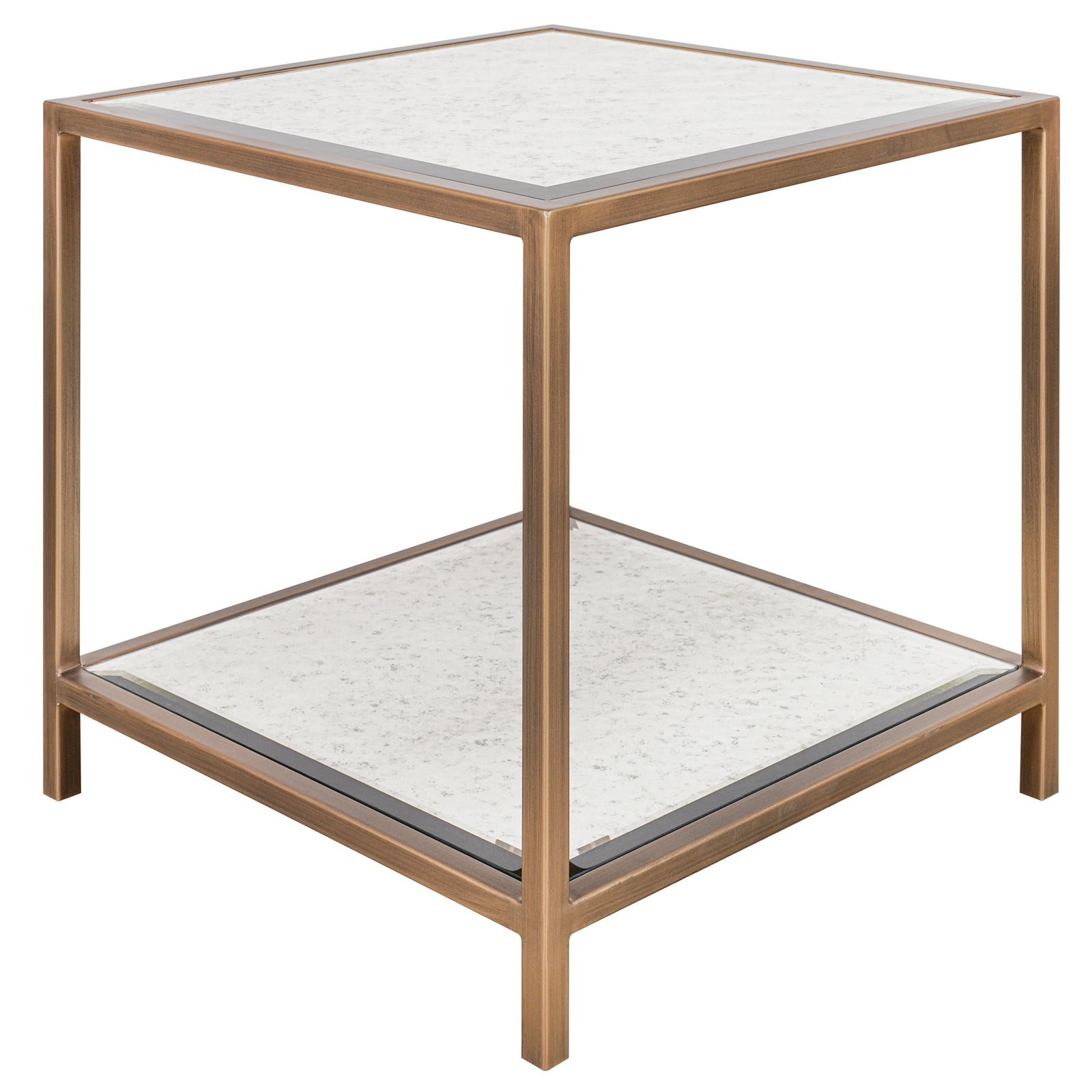 Upton Side Table in Antique Brass by Keiichi