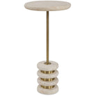 Adames Travertine Drink Table Uttermost