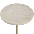 Adames Travertine Drink Table Uttermost