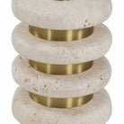 Adames Travertine Drink Table Uttermost