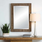 Aldous Walnut Rectangular Mirror by Uttermost