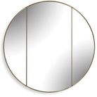 Amram Antique Brass Round Mirror by Uttermost