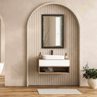 Bach Walnut & Brass Rectangle Mirror by Uttermost