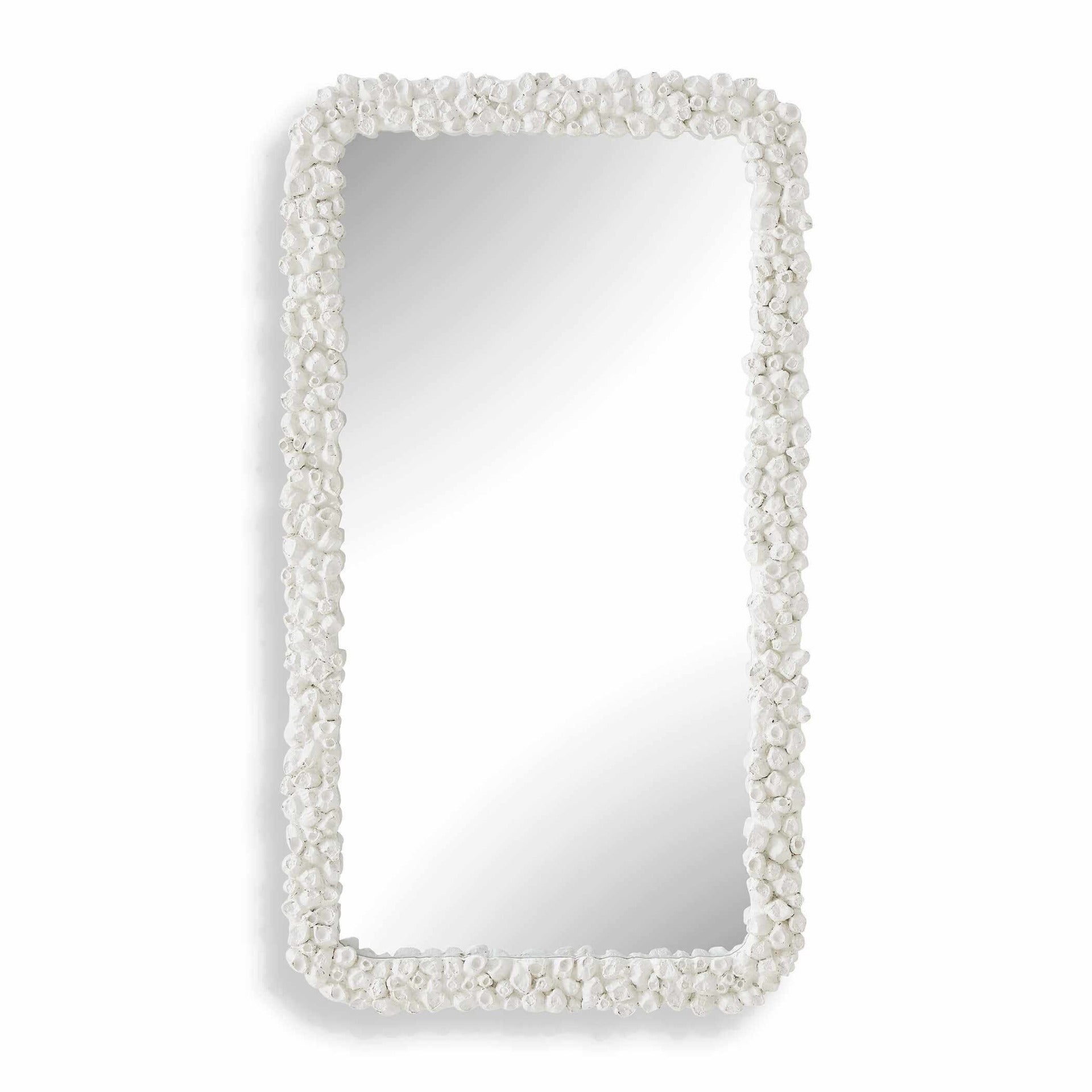 Barnacle Rectangular White Mirror by Uttermost