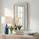 Barnacle Rectangular White Mirror by Uttermost