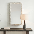 Barnacle Rectangular White Mirror by Uttermost