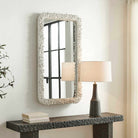 Barnacle Rectangular White Mirror by Uttermost