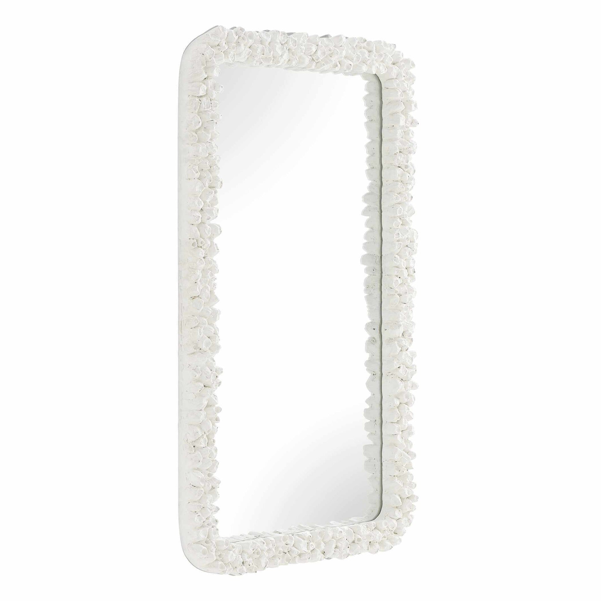Barnacle Rectangular White Mirror by Uttermost