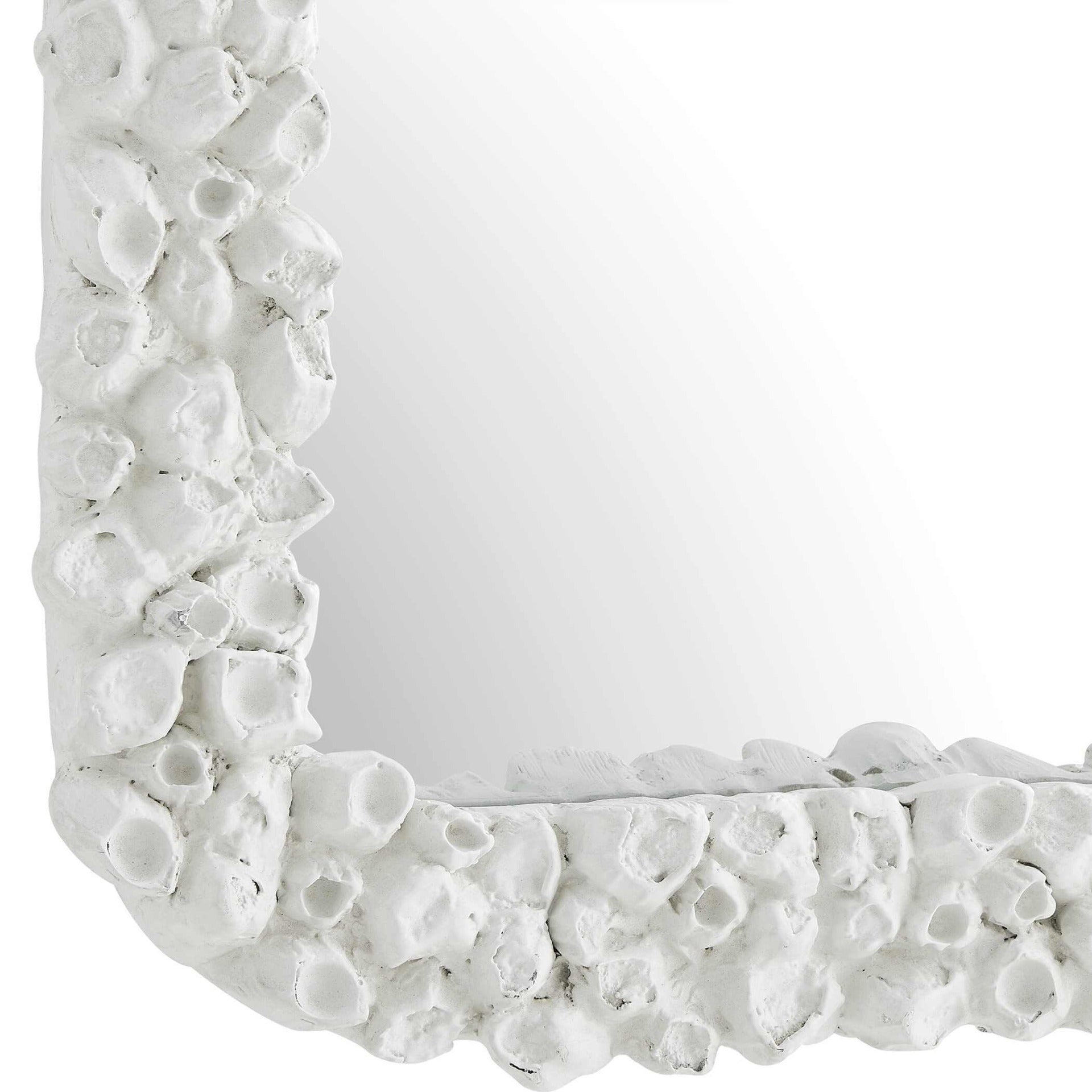Barnacle Rectangular White Mirror by Uttermost