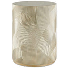 Cassandra Gold Drum Side Table Uttermost