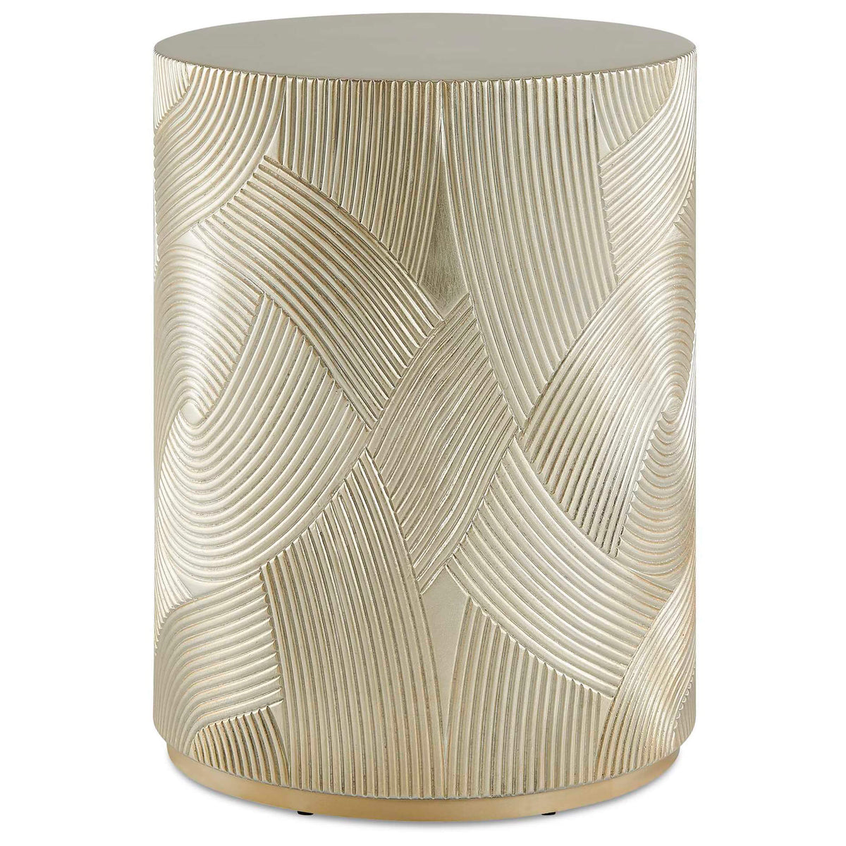 Cassandra Gold Drum Side Table Uttermost