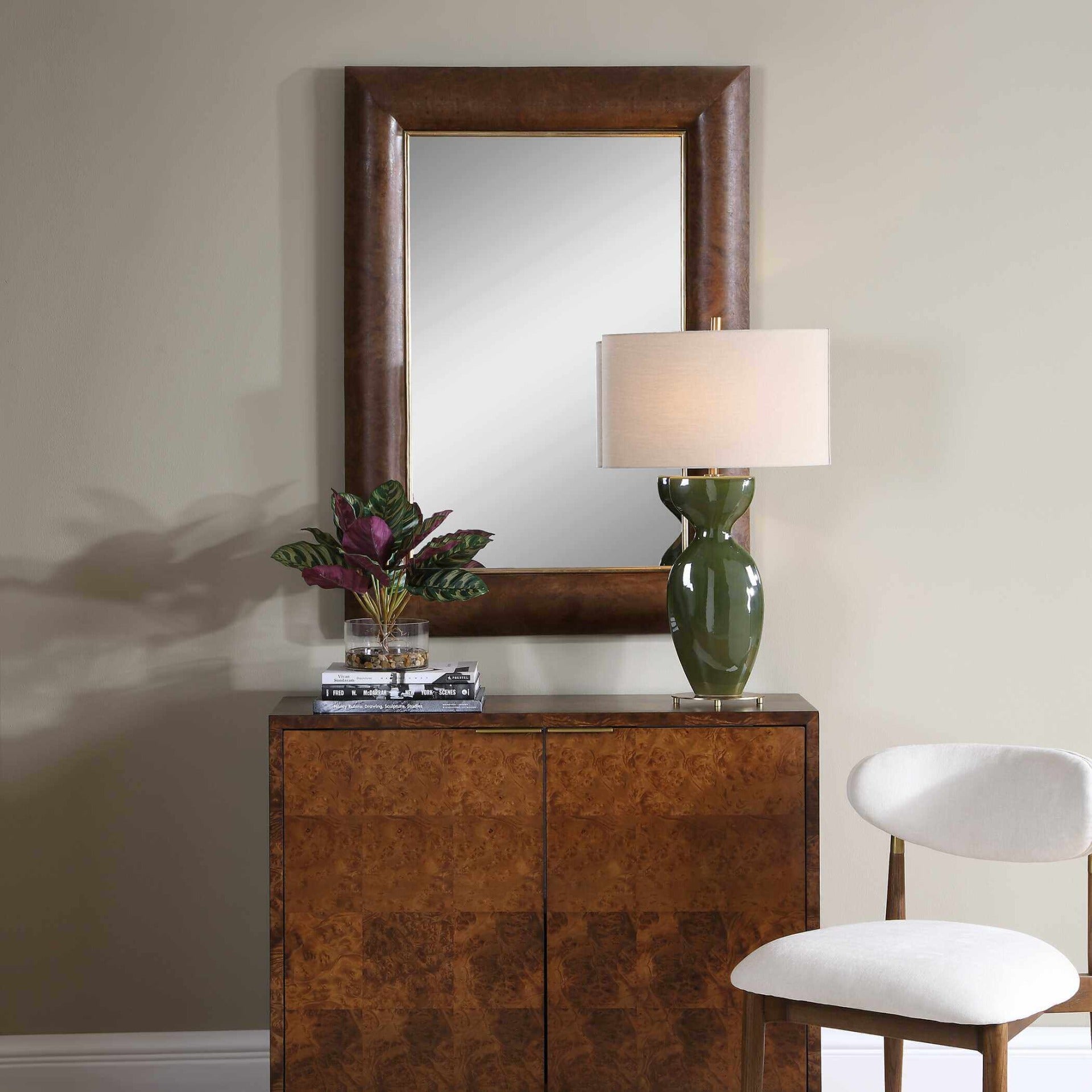 Donovan Wood Rectangular Mirror by Uttermost