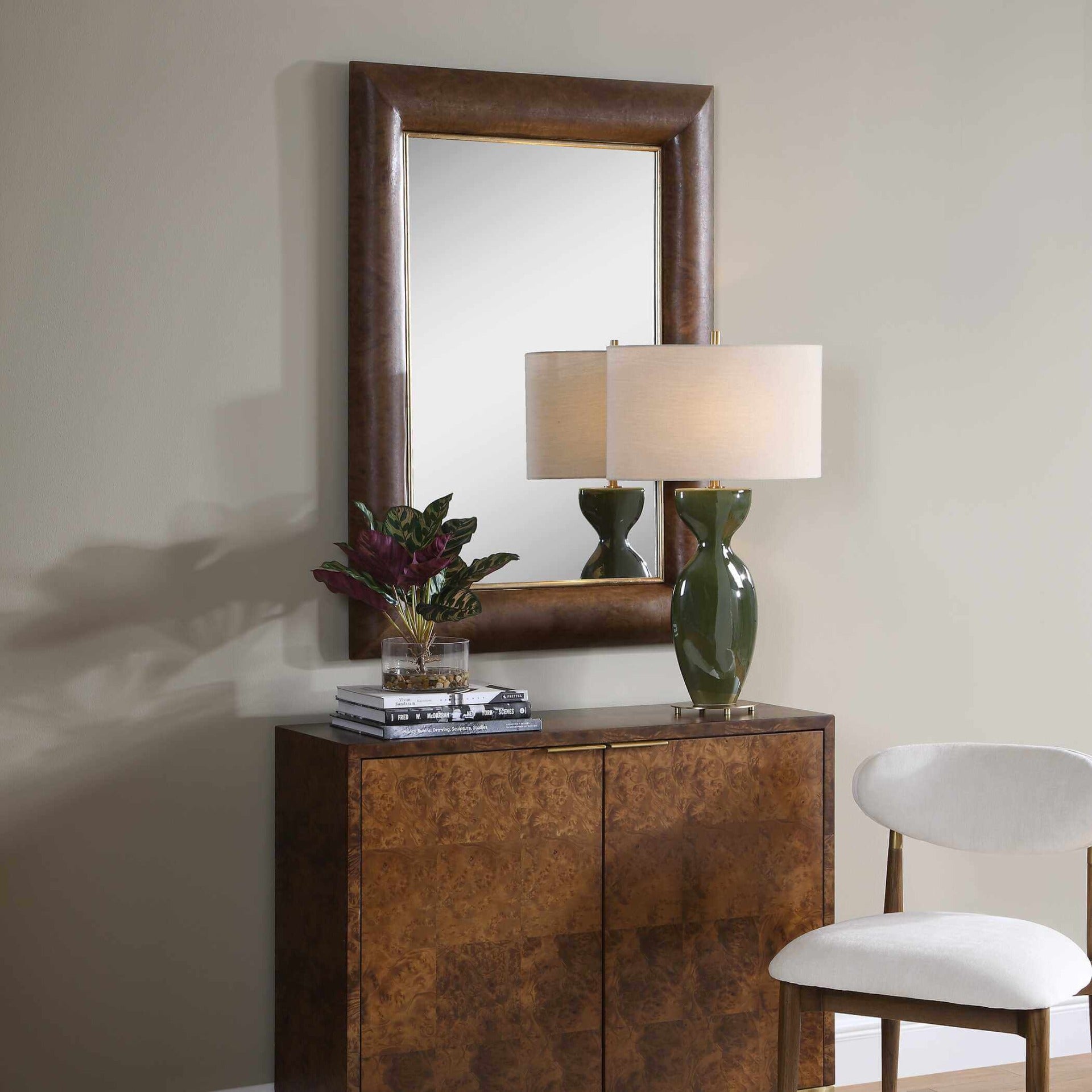 Donovan Wood Rectangular Mirror by Uttermost