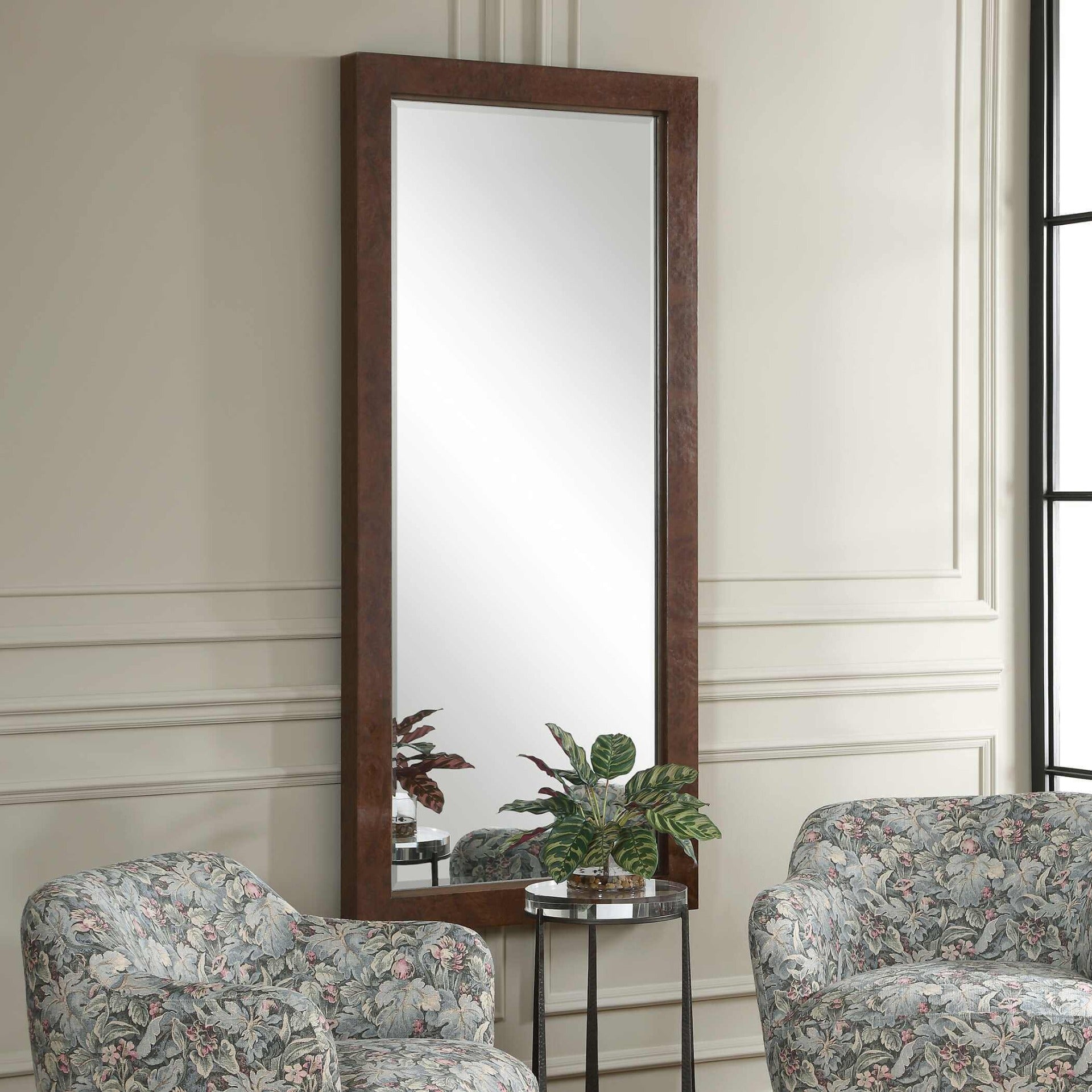 Durant Tall Wood Mirror by Uttermost
