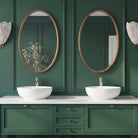 Ellis Beaded Brass Oval Mirror by Uttermost
