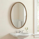Ellis Beaded Brass Oval Mirror by Uttermost