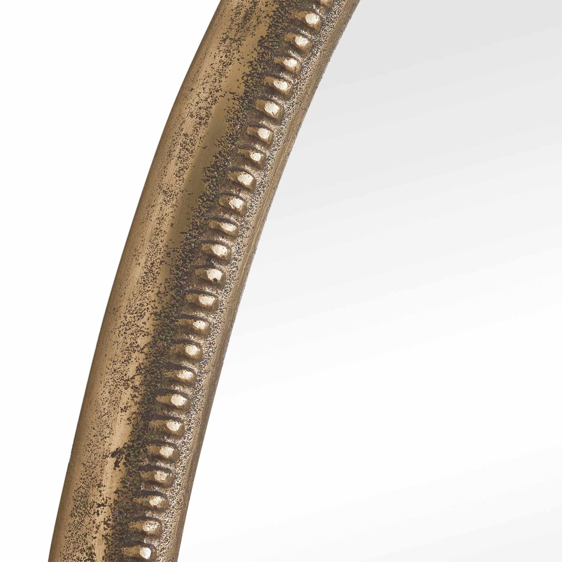 Ellis Beaded Brass Oval Mirror by Uttermost