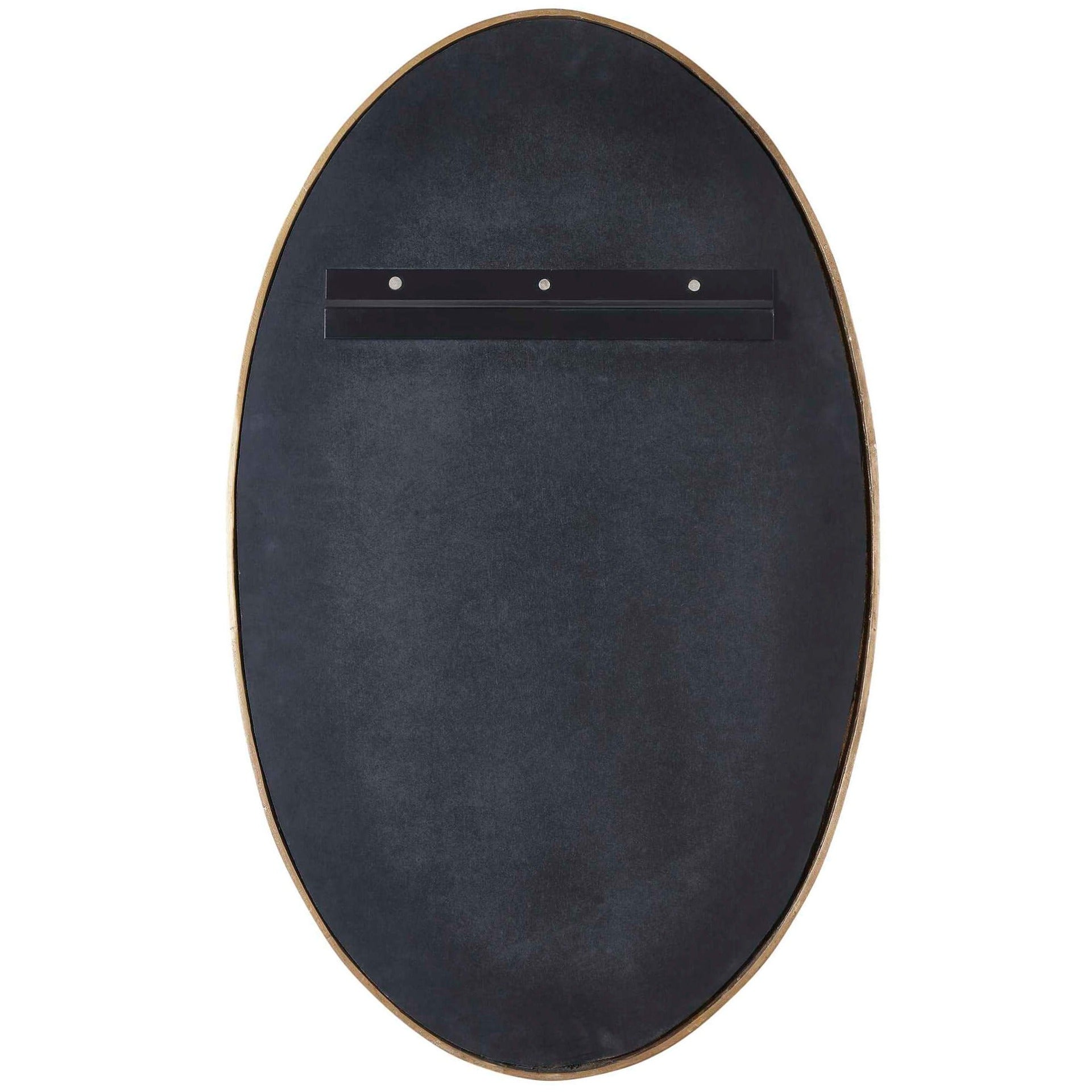 Ellis Beaded Brass Oval Mirror by Uttermost