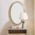 Elstree Antique Brass Oval Mirror by Uttermost
