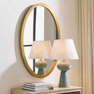Elstree Antique Brass Oval Mirror by Uttermost