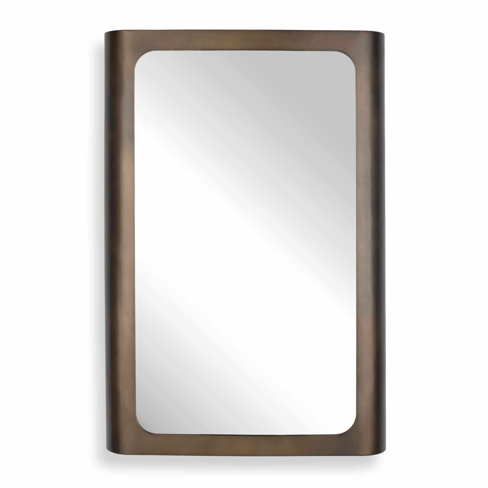 Fischer Curved Edge Gold Bronze Mirror by Uttermost