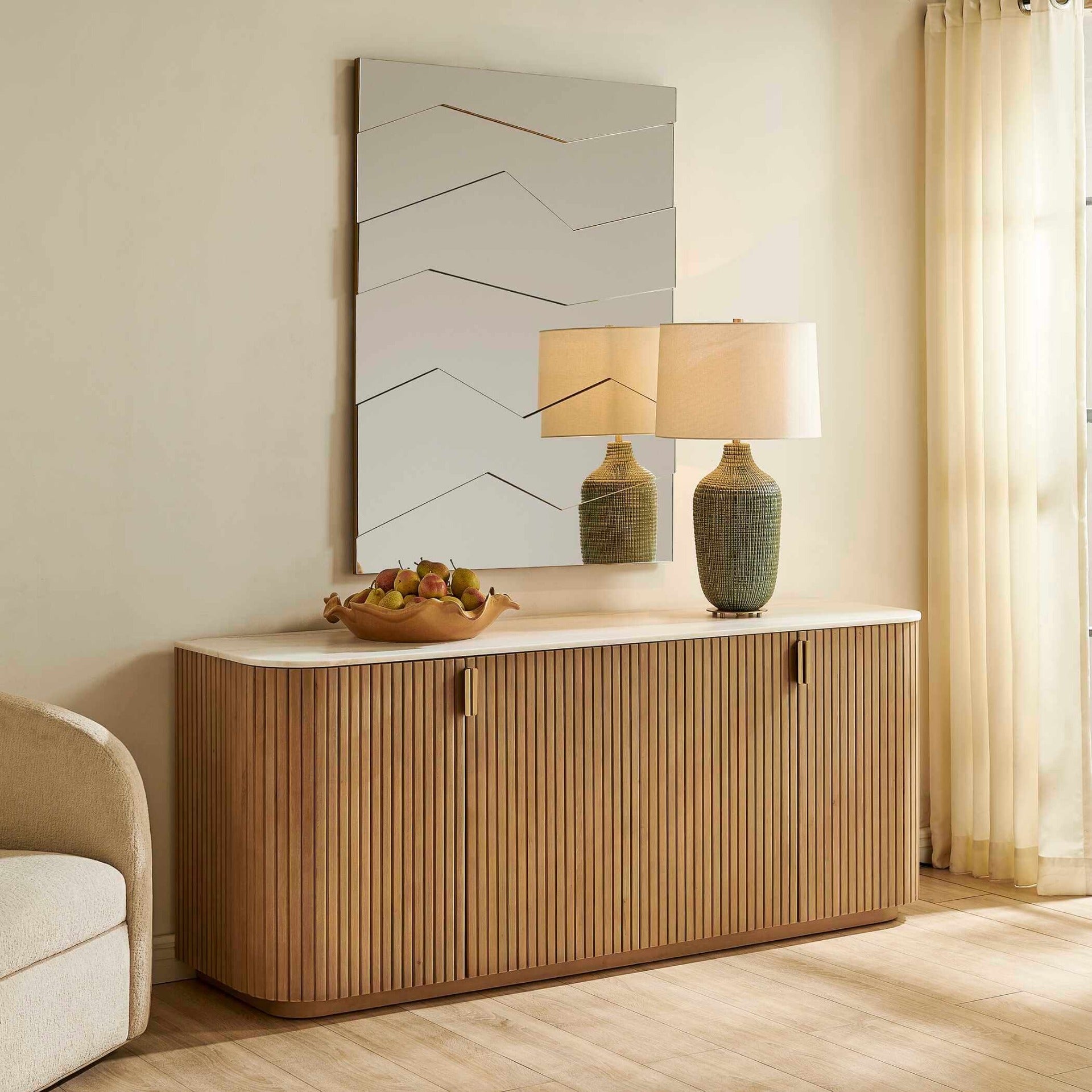 Fracture Segmented Panel Rectangular Mirror by Uttermost