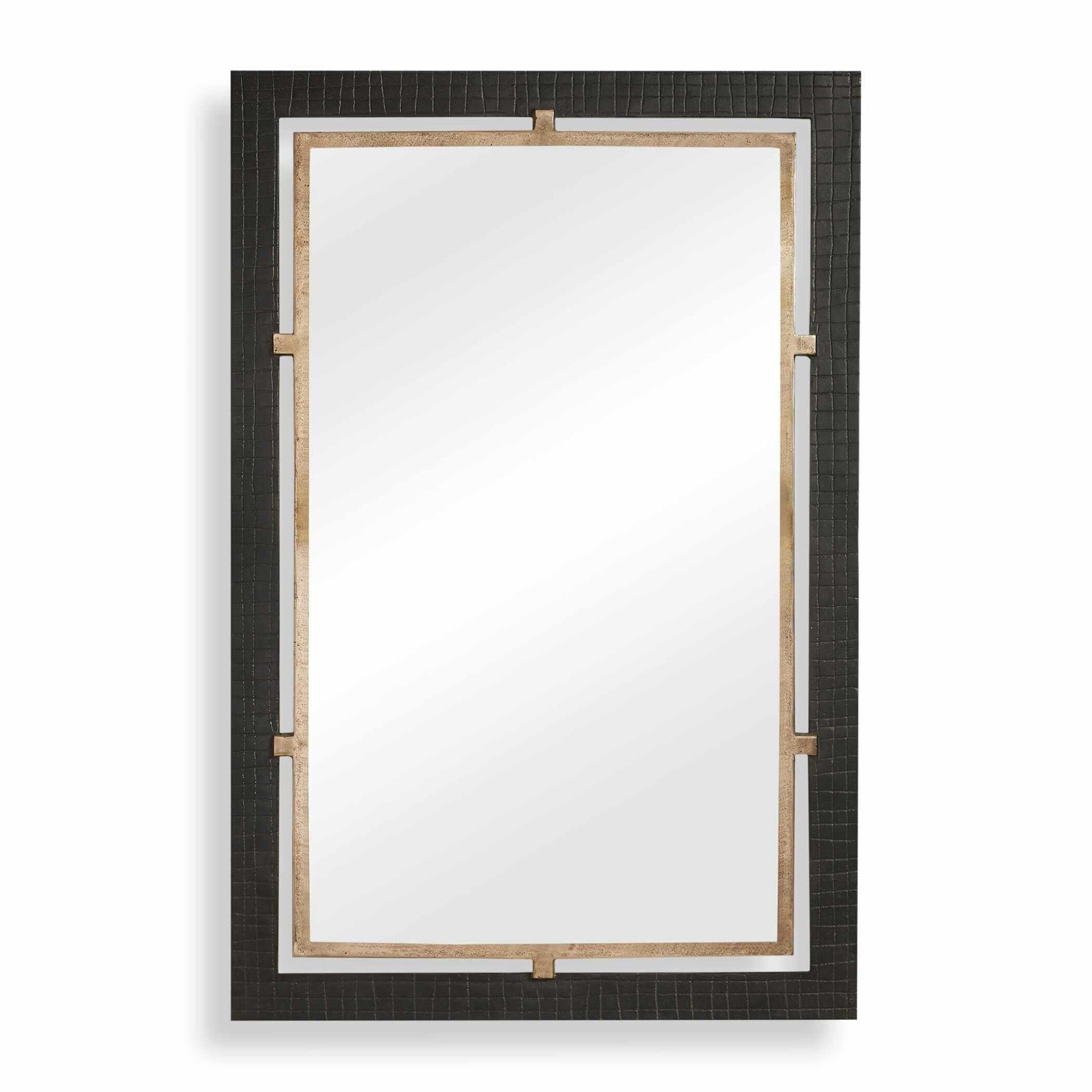 Guerra Walnut & Brass Mirror by Uttermost