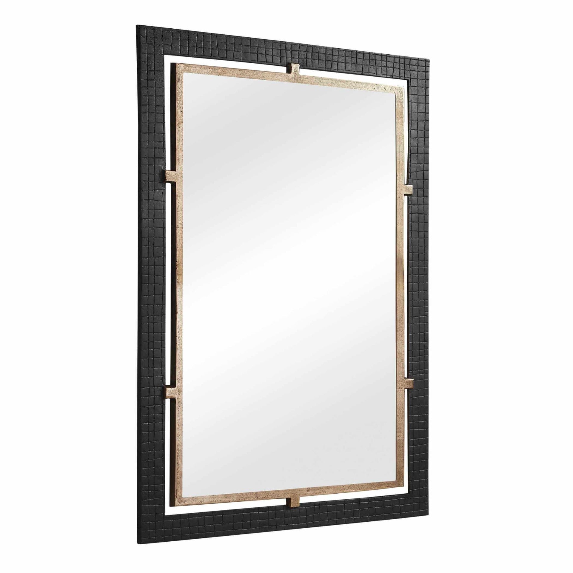 Guerra Walnut & Brass Mirror by Uttermost