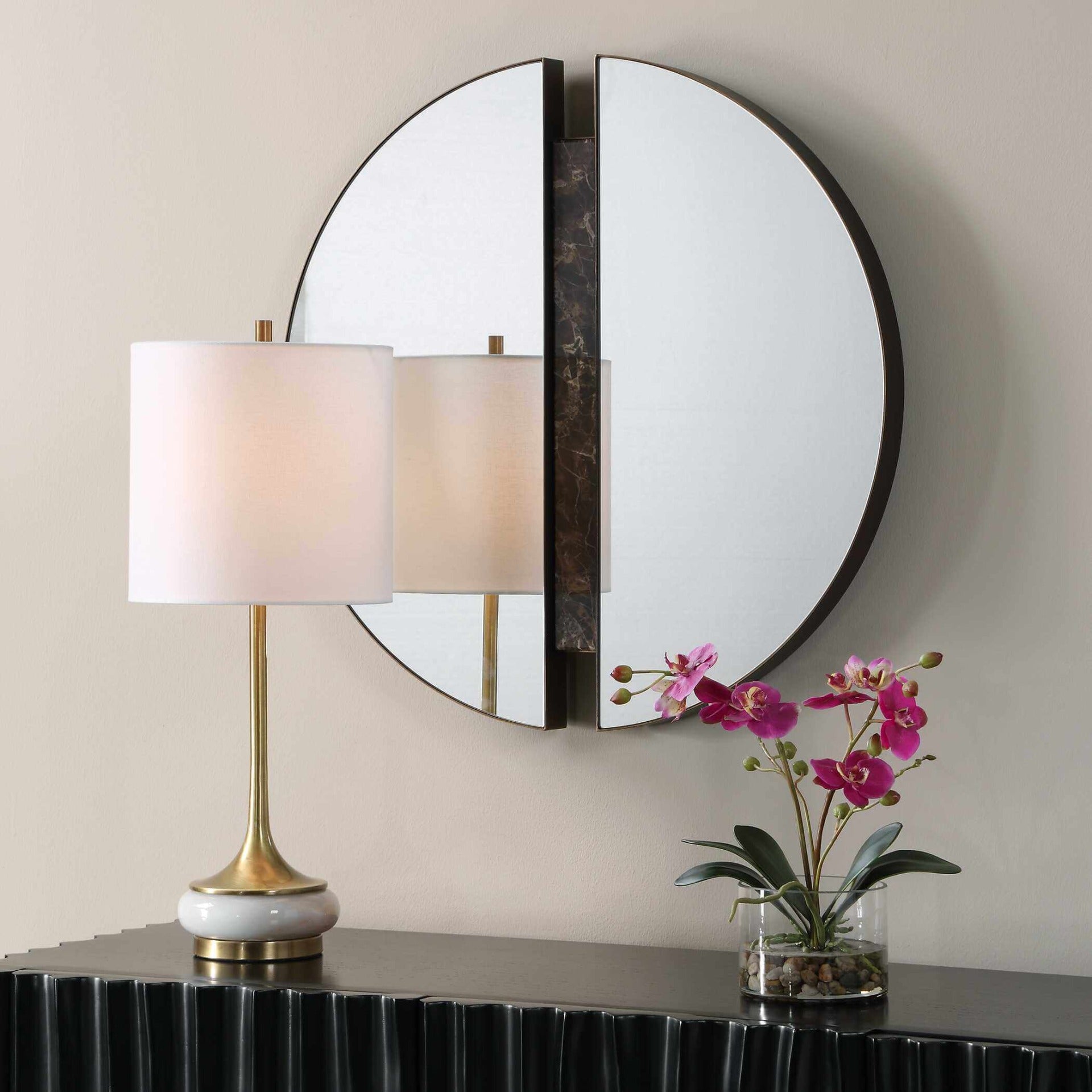 Hanover Divided Round Mirror by Uttermost