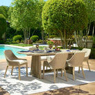 Harbor Herringbone Indoor-Outdoor Dining Table Uttermost