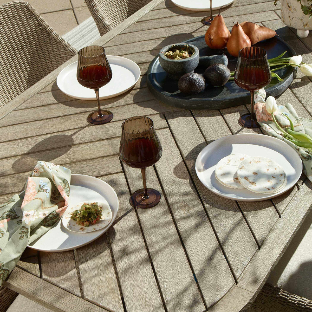 Harbor Herringbone Indoor-Outdoor Dining Table Uttermost