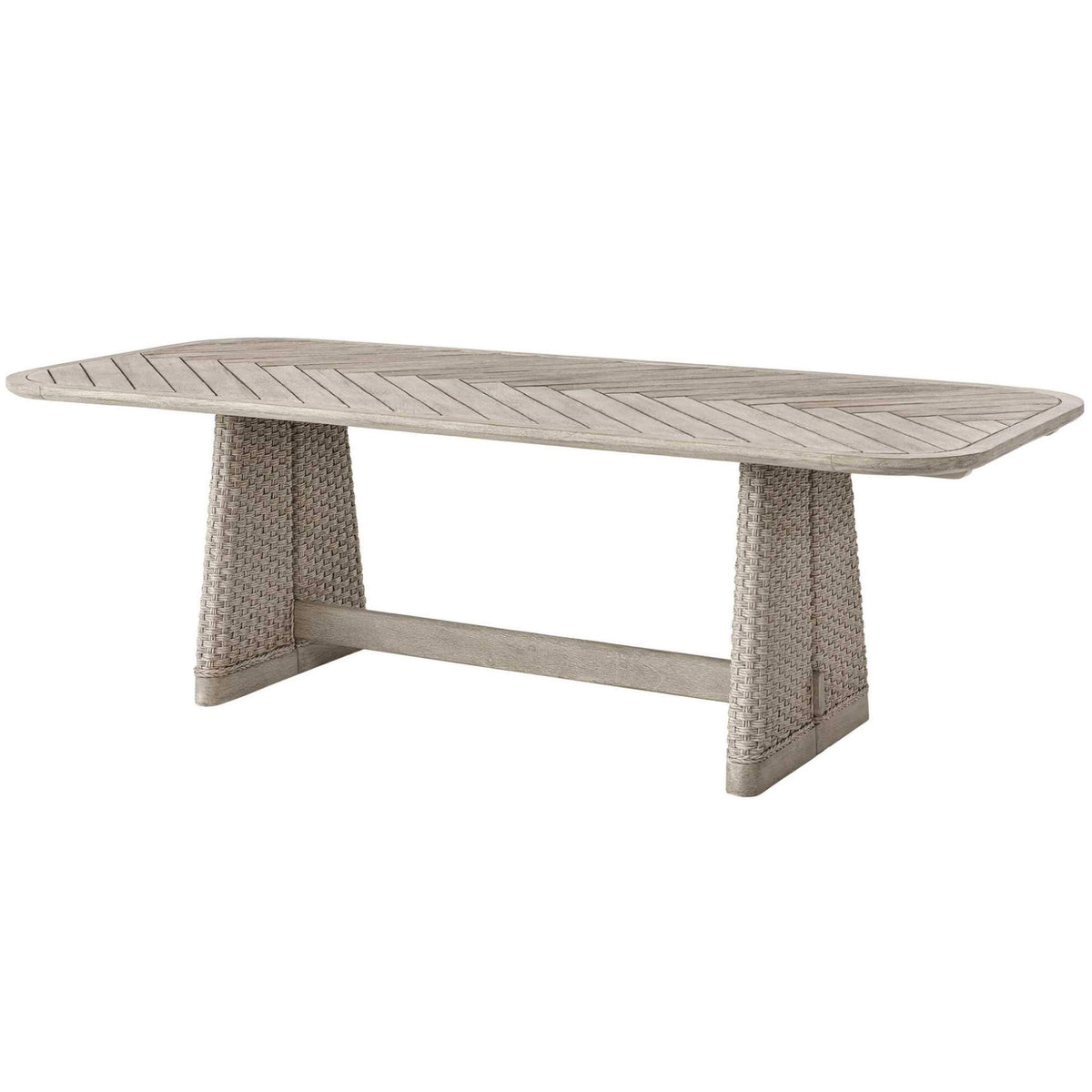 Harbor Herringbone Indoor-Outdoor Dining Table Uttermost