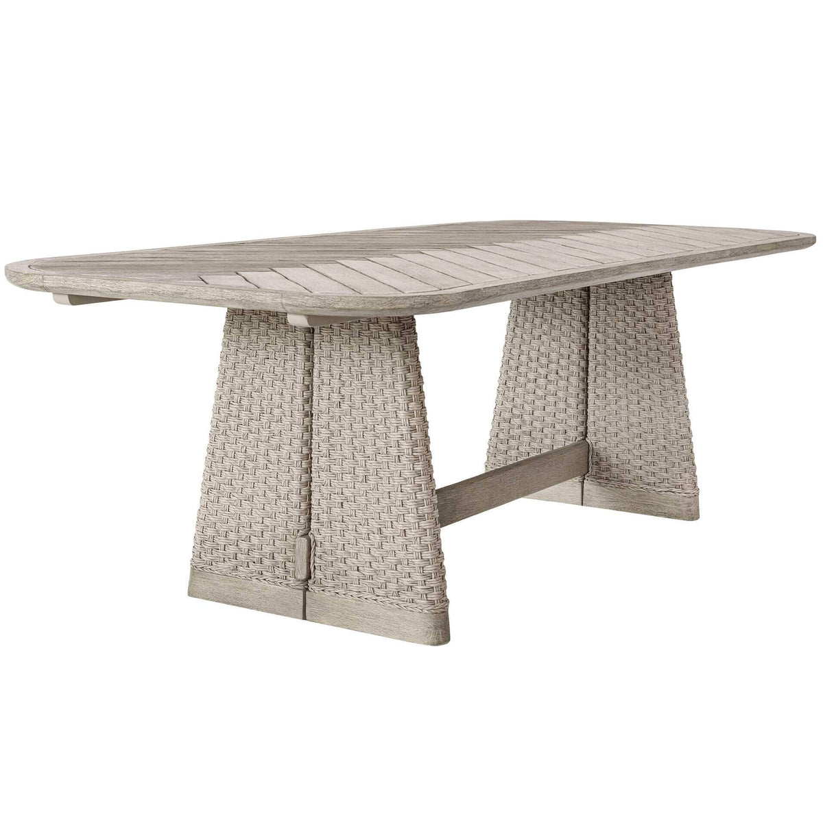 Harbor Herringbone Indoor-Outdoor Dining Table Uttermost