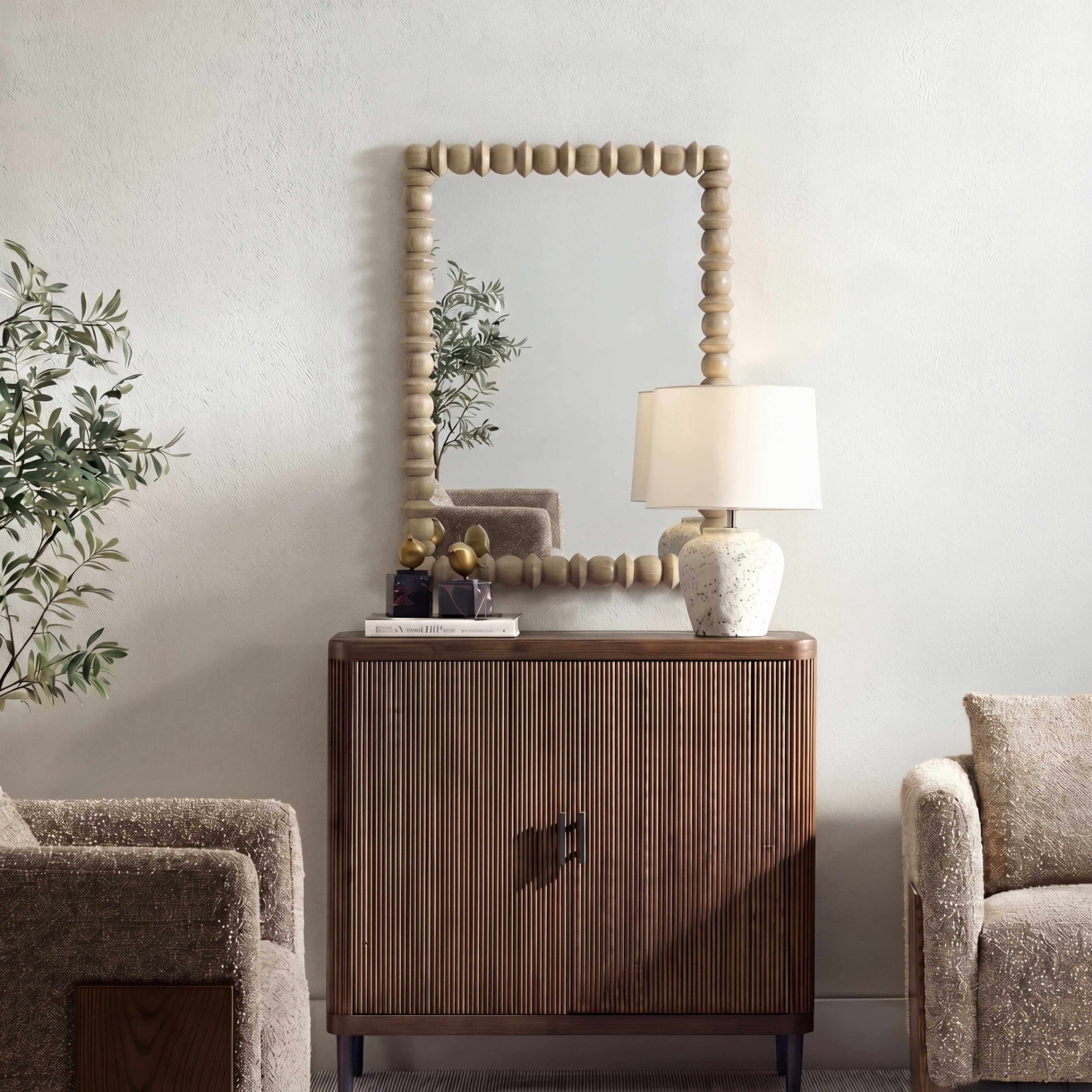 Harriet Spindle Rectangular Mirror by Uttermost