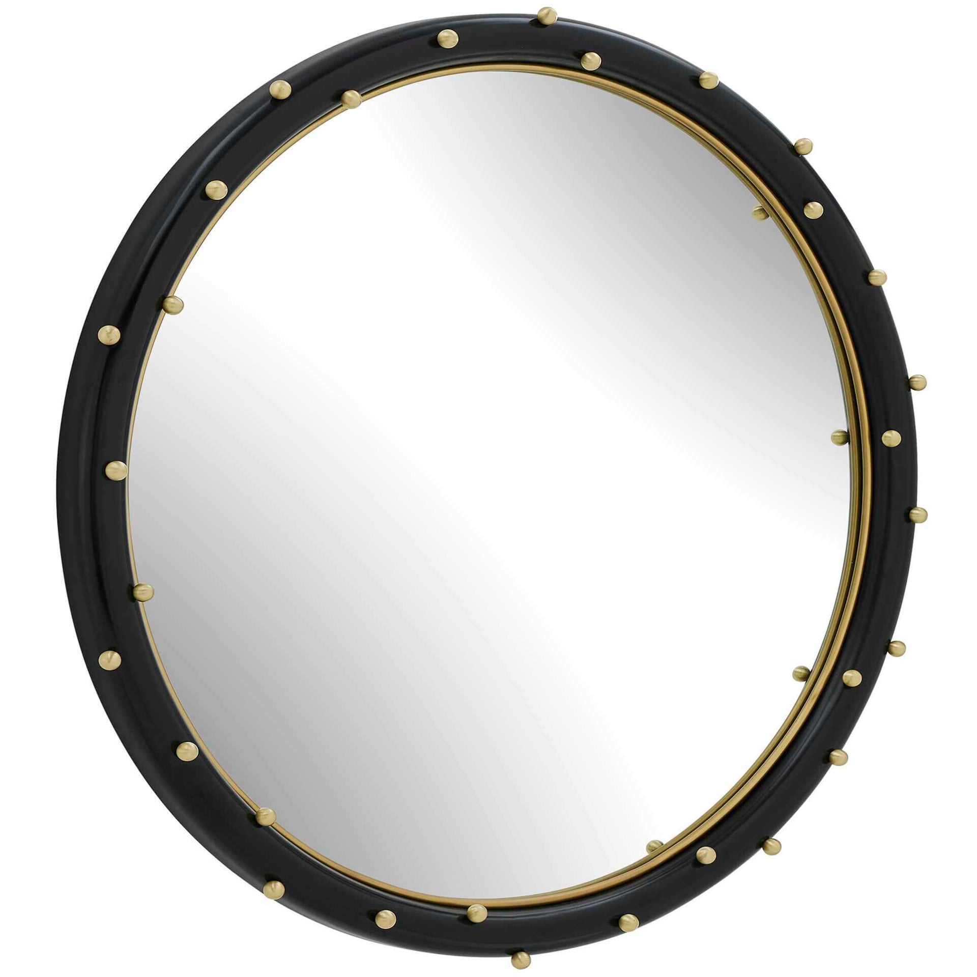 Helia Brass Round Mirror by Uttermost
