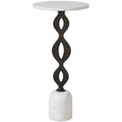 Ila Round White Drink Table Uttermost