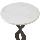 Ila Round White Drink Table Uttermost