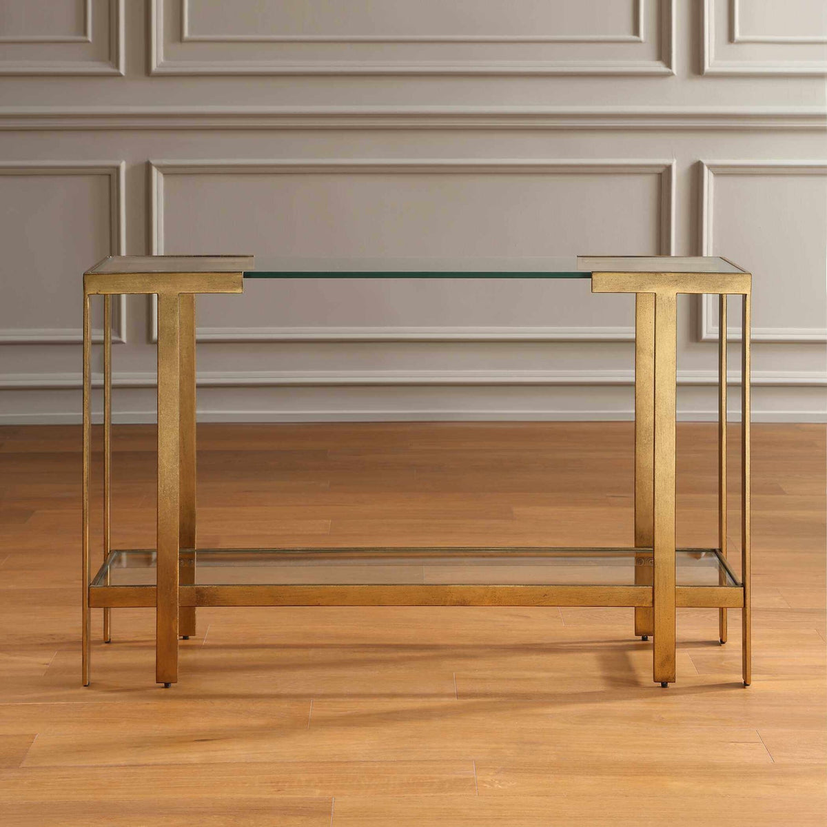 Kendrick Glass Console Table Uttermost