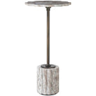 Lana Scalloped Marble Drink Table Uttermost
