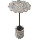 Lana Scalloped Marble Drink Table Uttermost