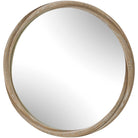 Landry Round Light Wood Mirror by Uttermost