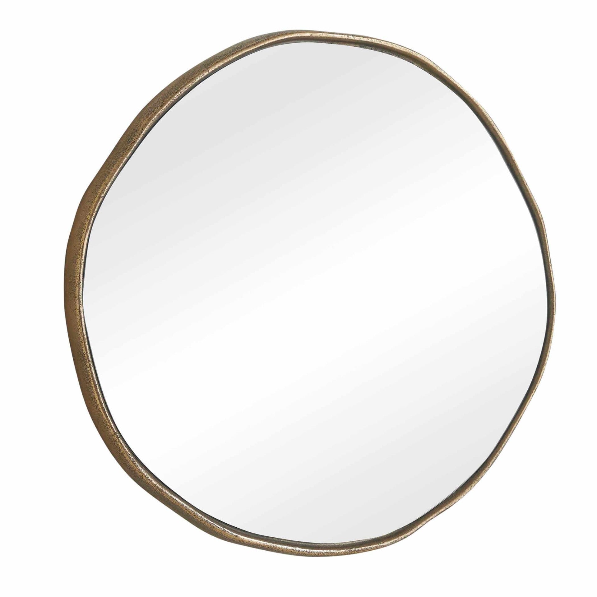 Lowen Round Brass Mirror by Uttermost