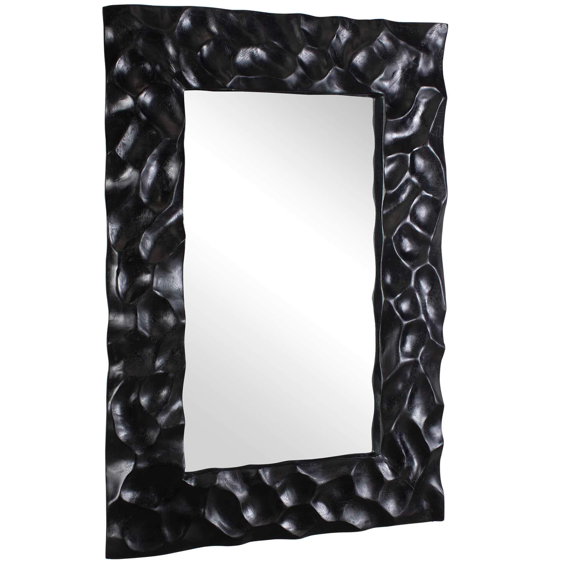 Malosi Black Carved Mirror by Uttermost