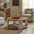 Maulet Round Oak Coffee Table Uttermost