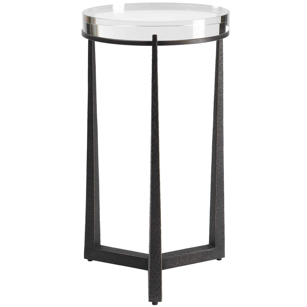 Midas Dark Bronze Round Side Table Uttermost