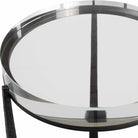 Midas Dark Bronze Round Side Table Uttermost