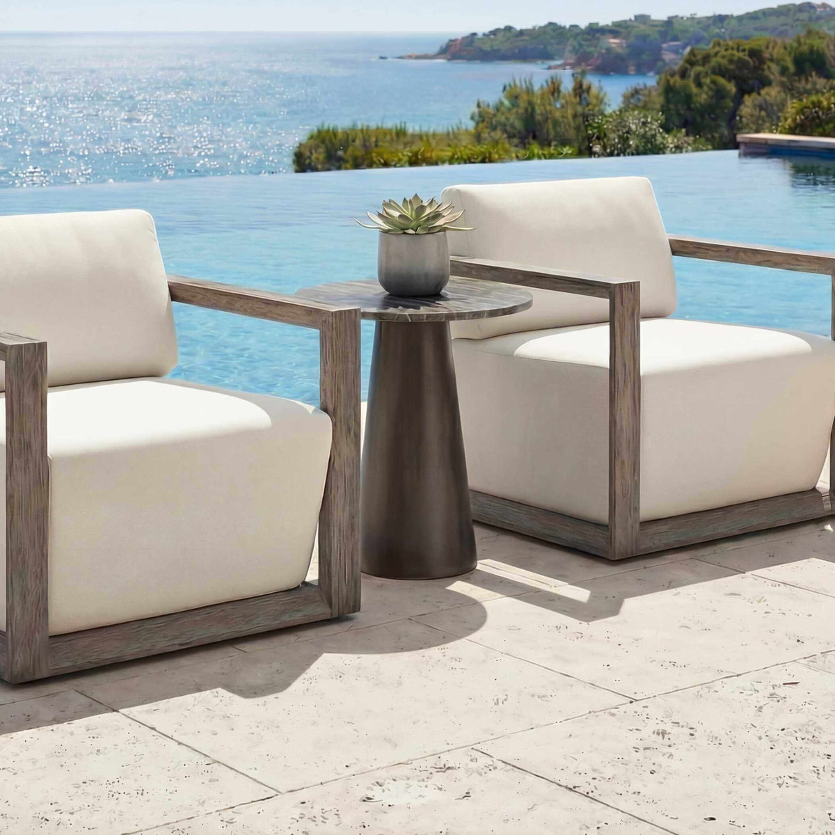 Midsummer Indoor-Outdoor Bronze Round Side Table Uttermost