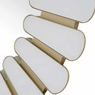 Miran White Glass Round Mirror by Uttermost