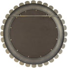 Miran White Glass Round Mirror by Uttermost