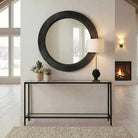Montgomery Round Black Mirror by Uttermost